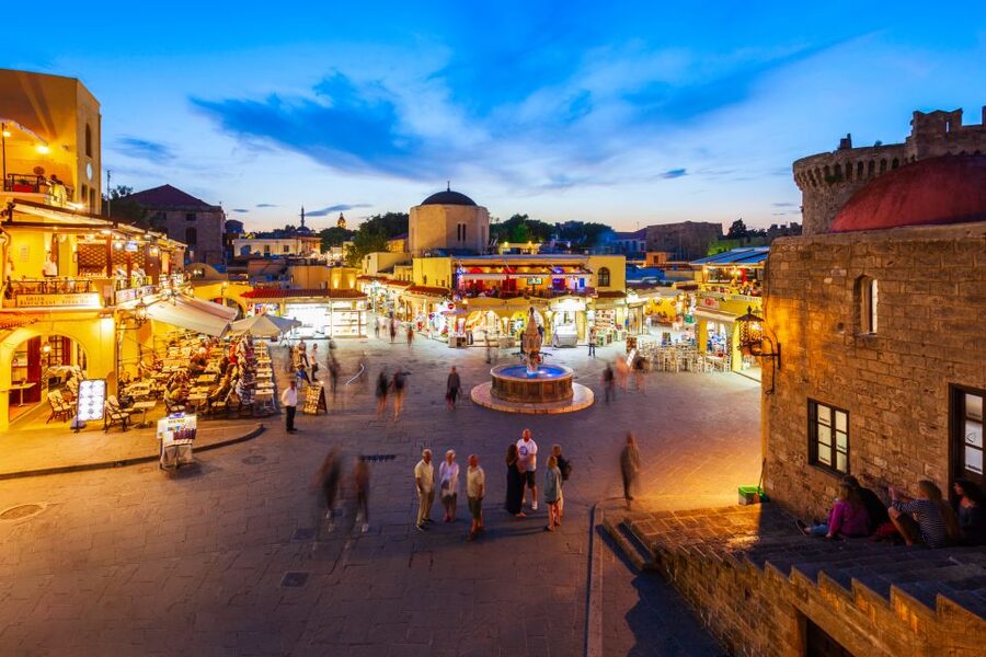 Night Rhodes: old town Gastro e-bike tour with drink & meze - Greek meze, one drink, and a local bar
