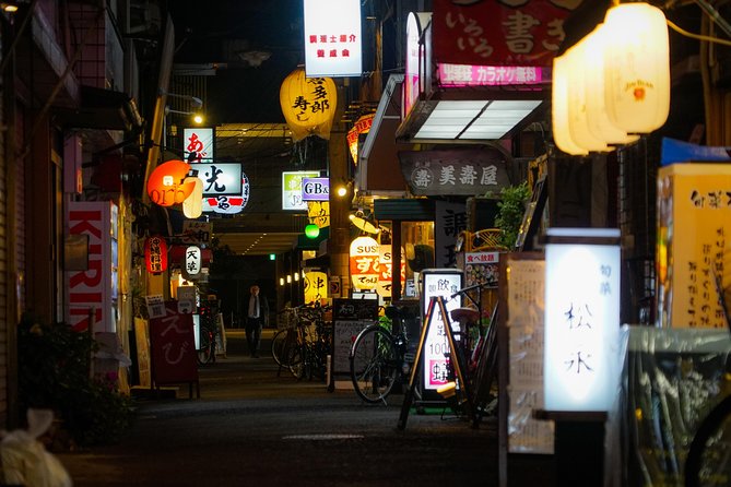 Osaka Bar Hopping Night Walking Tour in Namba (3 bars, 6 tastes) - Hozenji Temple and the quiet turn off the main street