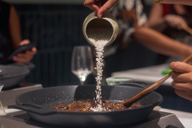 Paella Cooking Class in Madrid with Bottomless Wine Pairing - Gazpacho, calamari, and two Spanish desserts