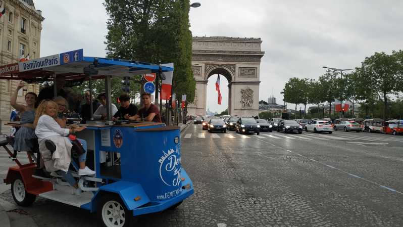 Paris: Beer Bike Bar With Drinks Included - Foch Garden, the Arc de Triomphe, and the Champs-Élysées