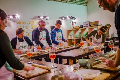Pasta Cooking Class Near the Colosseum with 3 Spritz Cocktails