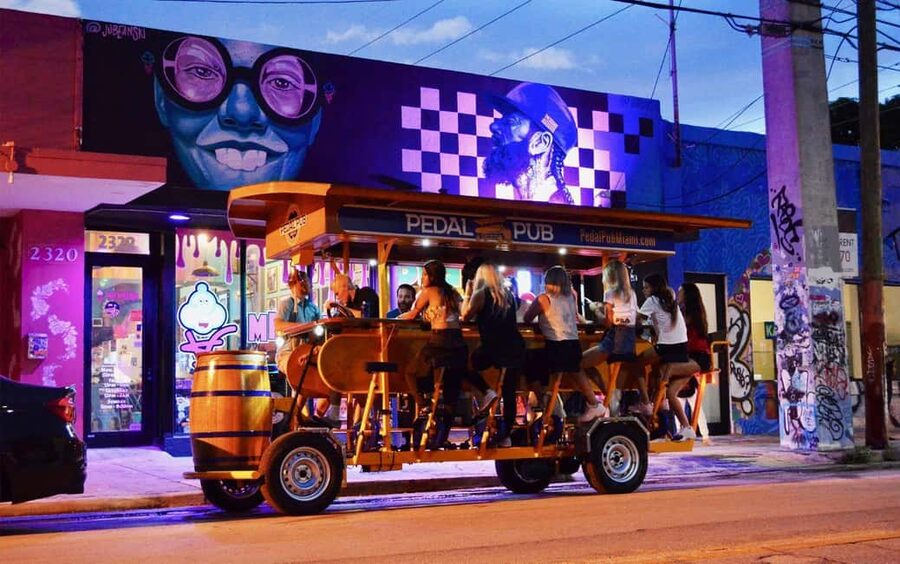 Pedal Pub Miami: Art District Party Bike Pub Crawl - Meeting at ASTRA in Wynwood