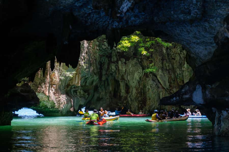 Phuket: Phang Nga Bay Lunch and Dinner Sunset Party Cruise - The James Bond Island stop adds a famous landmark