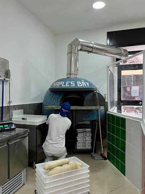 Pizza-Making Workshop by night with glass of wine - Mixing and kneading the Neapolitan dough