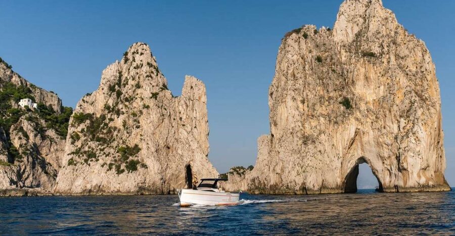 Positano: Boat Tour of Capri with Drinks and Snacks - Capri’s White, Green, and Blue Grotto views