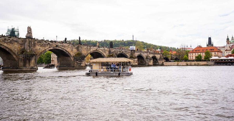Prague: Party Tiki Boat Sightseeing Cruise with Drinks - Boarding between U Bukanyra and Botel Albatros