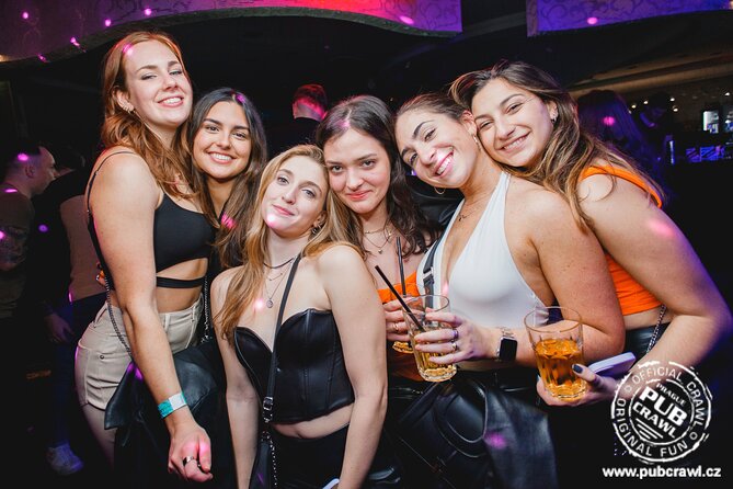 Prague Pub Crawl with Unlimited Drinks & 5 story club Entry - Timing, weather, and group size