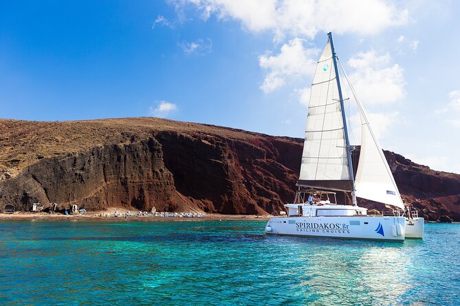 Premium Small-Group Catamaran Cruise with BBQ, Open Bar, Transfer - Mesa Pigadia Is the First Real Swim