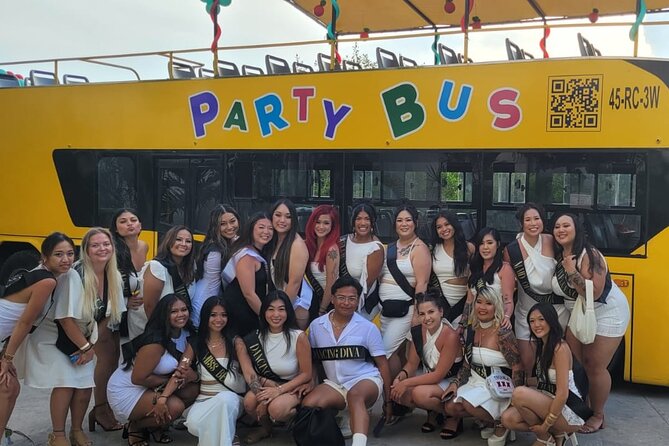 Private Party Bus Loop in Cancun - Drinks, music, and the party setup