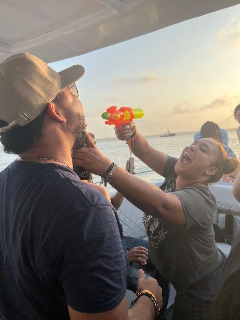Private sunset: Open Bar Boat Party with Music and Games - Thirty minutes of free time