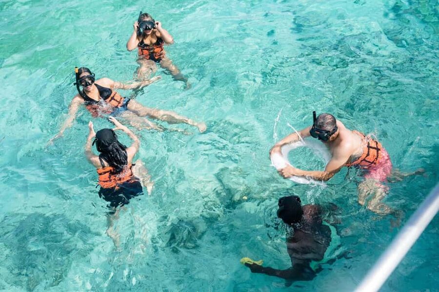 Punta Cana: Catamaran Tour with Reef Snorkeling and Open Bar - The reef stop: clear water and plenty of fish