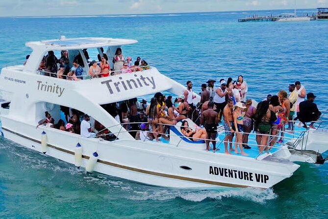 Punta Cana Hip Hop Party Boat with Open Bar <em>Adults Only – Key Things to Know Before You Book’ /></p>
<ul>
<li><strong>Hip-hop focused music:</strong> Expect DJs playing hip-hop, R&B, dancehall, and Afro Beats instead of a standard beach-party playlist.</li>
<li><strong>Three water settings:</strong> The outing includes open-water swimming and snorkeling, a cruise past Dolphins Island, and a sand bar stop in shallow water.</li>
<li><strong>Open bar included:</strong> Alcoholic drinks, snacks, and fresh tropical fruit are part of the package.</li>
<li><strong>Adults only:</strong> This is aimed at an adult party crowd, not families with children.</li>
<li><strong>Large possible group:</strong> The boat can carry up to 120 people, so the mood may feel more like a club at sea than a small charter.</li>
<li><strong>Afternoon departure:</strong> Pickup and check-in lead to a 2:30 pm start, with the full outing lasting about 3 to 4 hours.</li>
</ul>
<h2>A Punta Cana Boat Party Built Around the Music</h2>
<p><img width="669" height="446" decoding="async" src=