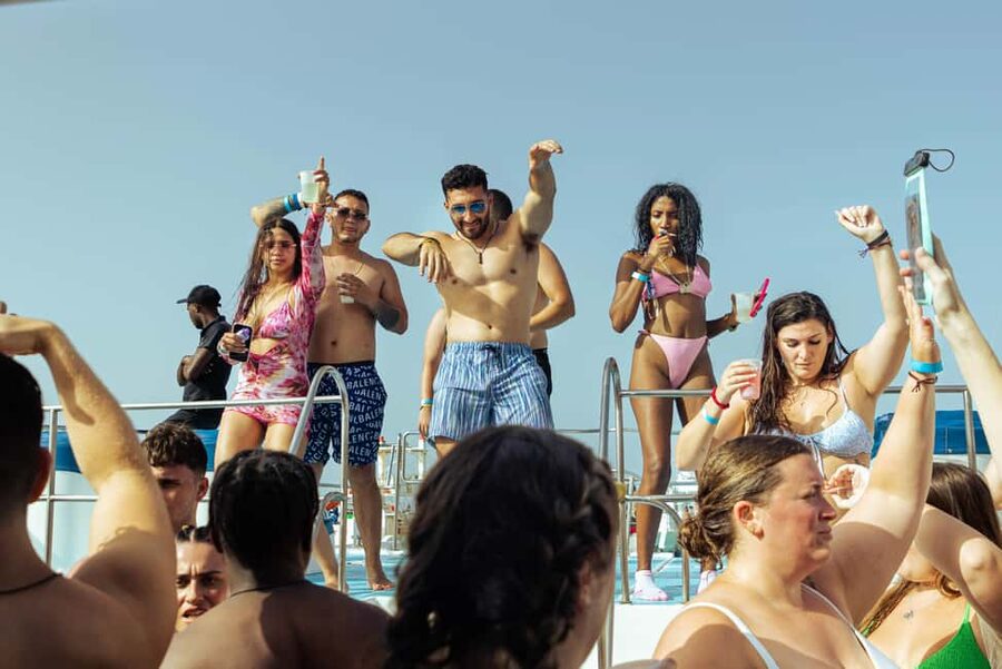 Punta Cana Party Boat (Adults only) - Nachos and fruit keep the drinks company
