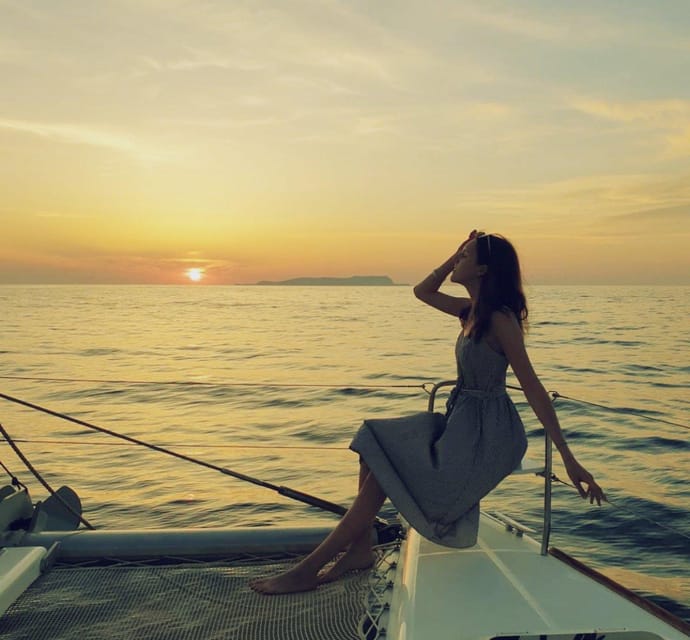 Rethymno: Sunset Catamaran Cruise - Sushi & Open Bar - The Water Stop Near Geropotamos Beach