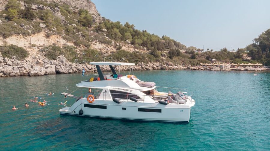 Rhodes: All-Inclusive Catamaran Cruise with Lunch and Drinks - A full day on Rhodes’ east coast