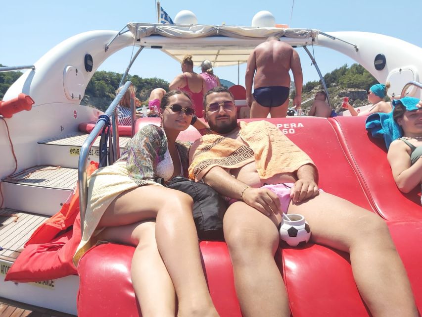 Rhodes: Beach Cruise with Swimming, Meal, & Unlimited Drinks - Anthony Quinn Bay combines scenery and lunch