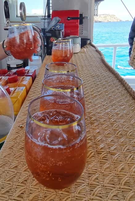 Rhodes: Boat Tour with Snorkeling, Gourmet Buffet & Open Bar - A Greek buffet prepared onboard