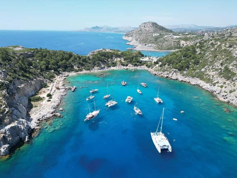 Rhodes: Cruise with 4 Swim Stops, Lunch, Drinks & Transfers - A four-hour route through Rhodes coves