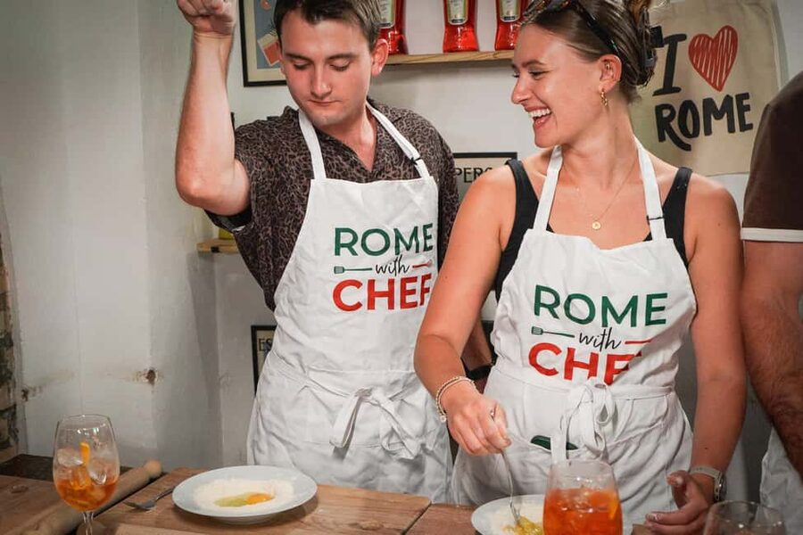 Rome Cooking Class: Make Pasta and 3 Spritz Cocktails - Fresh pasta and spritzes near the Colosseum
