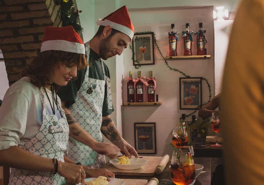 Rome: Pasta Cooking Class with Spritz Cocktails - Making fettuccine from scratch