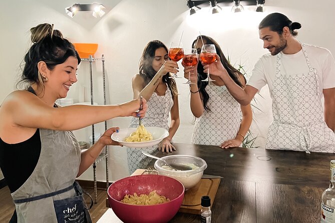 Rome Tipsy Cooking Class: Make Pasta and Mix 3 Spritz Cocktails - Carbonara or Cacio e Pepe on Your Plate