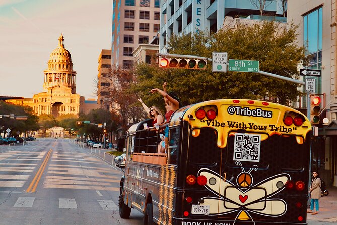 Roofless Party Bus Tour in Downtown Austin - The University of Texas adds a different side of Austin