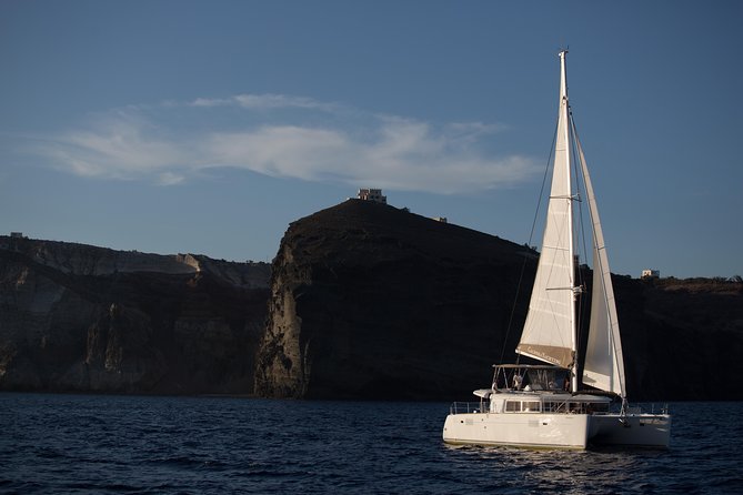 Santorini All-inclusive Catamaran Cruise with Thirassia Stop - Why seeing Santorini from a catamaran changes the island