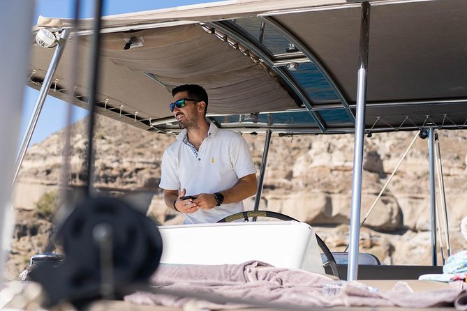 Santorini All-inclusive Catamaran Cruise with Thirassia Stop - Lunch, drinks, and the social side of the boat