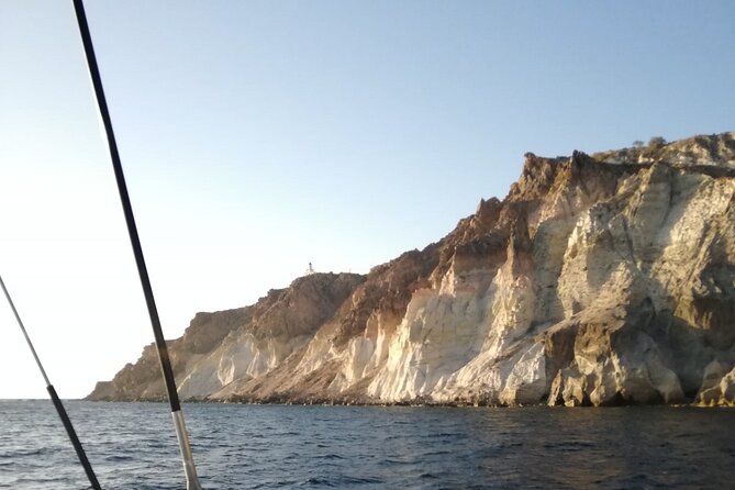 Santorini Catamaran Cruise with Fresh Meal and Open Bar - Mesa Pigadia, Black Mountain, and Indian Rock