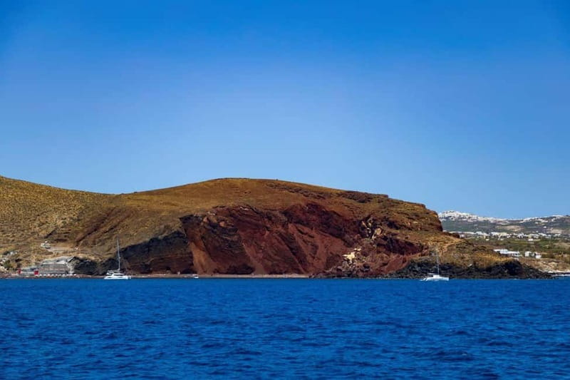 Santorini: Catamaran Cruise with Fresh Meal & Open Bar - Red Beach, White Beach, and Black Mountain