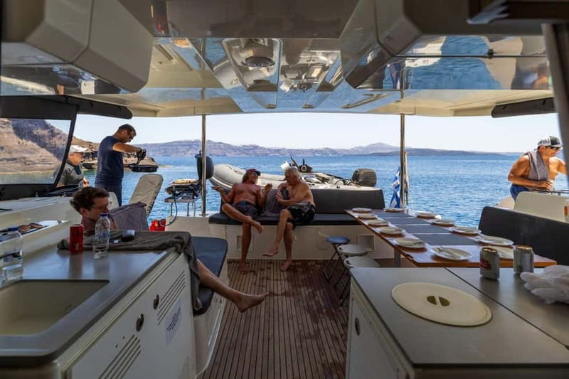Santorini: Catamaran Cruise with Fresh Meal & Open Bar - What $150 means in practical value