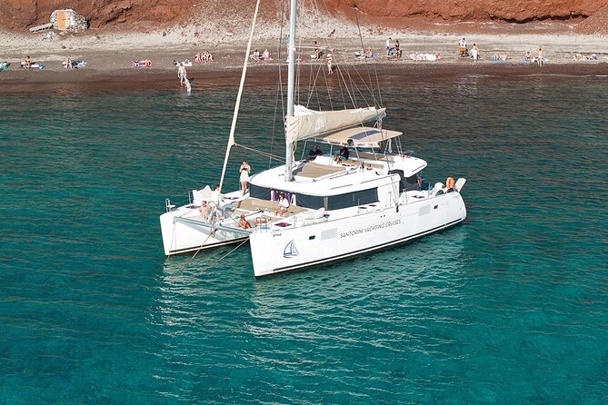 Santorini Catamaran Cruise: with Lunch, BBQ, Open Bar, Transfers - Setting out from Vlychada Marina at 10:00am