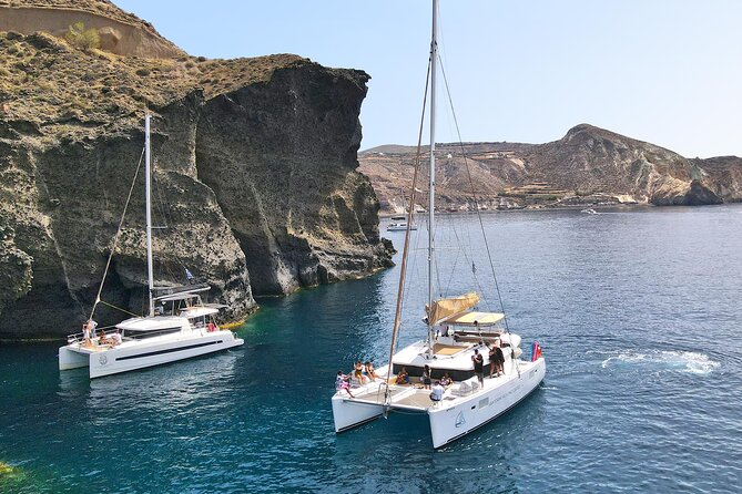 Santorini Catamaran Cruise: with Lunch, BBQ, Open Bar, Transfers - Who should book this catamaran cruise?