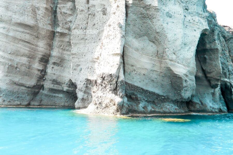 Santorini: Catamaran Tour with BBQ Meal and Unlimited Drinks - White Beach, lunch, and time to relax