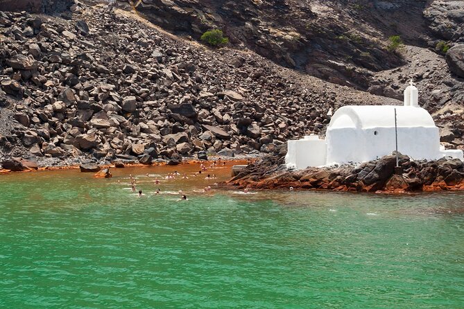 Santorini Classic Catamaran Cruise with BBQ, Drinks and Transfers - Palea Kameni and the warm-water swim