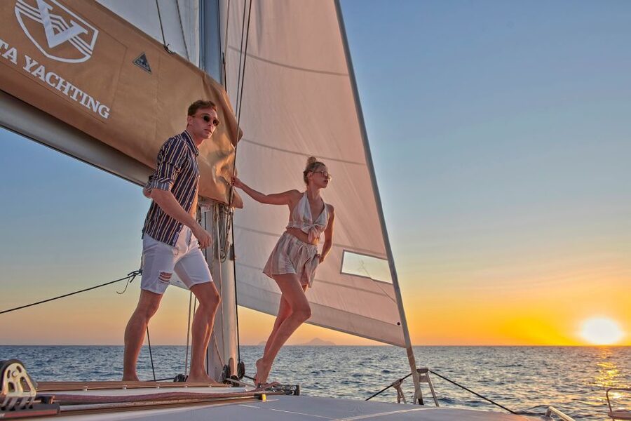 Santorini Gold Catamaran Cruise with Snorkel, BBQ & Open Bar - Who should book this cruise