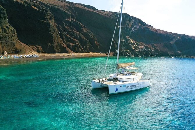 Santorini Private Catamaran Cruise with BBQ, Open Bar & Transfers - Palea Kameni and the hot springs