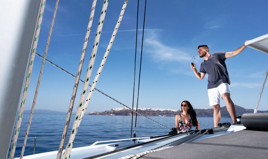 Santorini: Private Day Cruise with a BBQ meal and Open Bar - Starting at Vlychada, Santorini’s practical sailing harbor