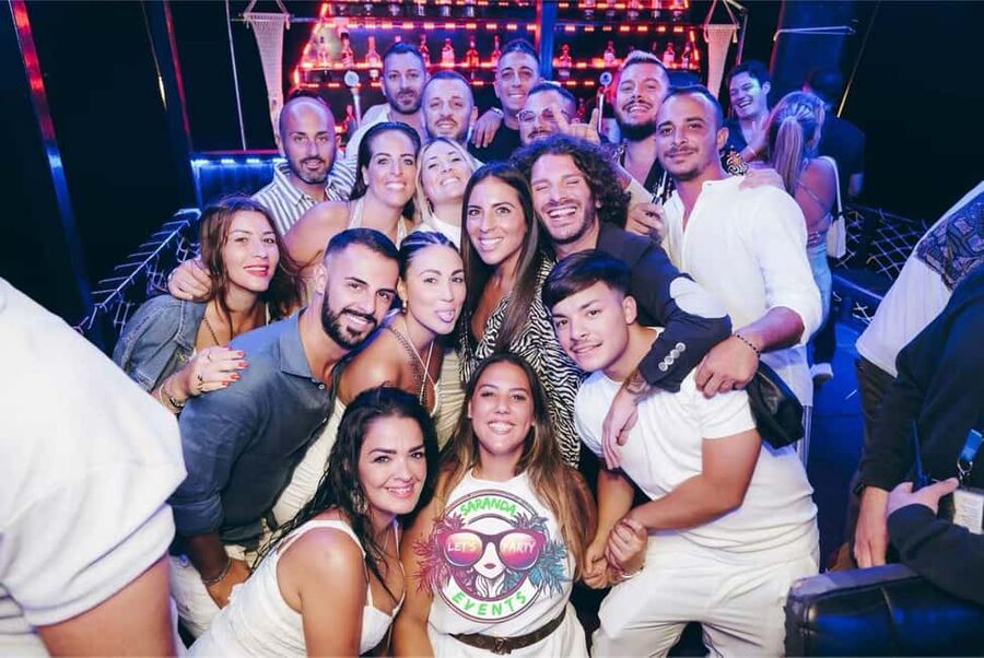 Sarande: Pub Crawl & Boat Party, 6 Shots, 1 Beer Club Entry - Six shots, one drink, and a clear package