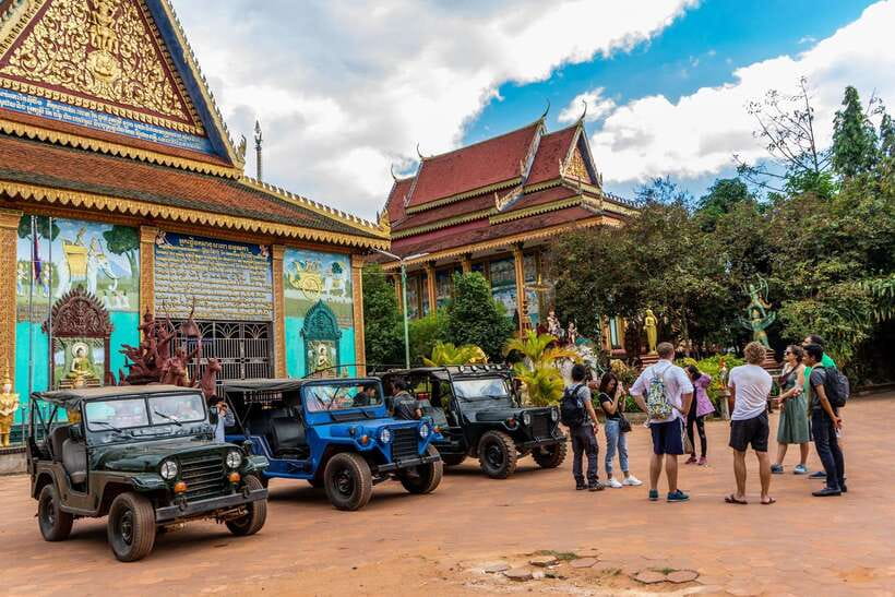 Siem Reap: Countryside Sunset Jeep Tour / SUV Available - Sunset at the lotus farm and rice paddies