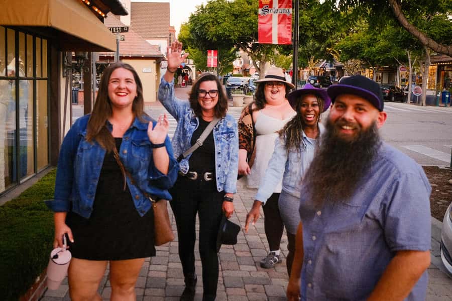 Solvang: Wine and True Crime Tour with Drinks Included - Final Girl Wines, where the first pour has a horror theme