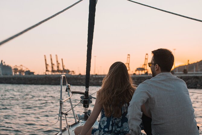 Sunset boat trip with open bar of cava (local champagne) - Why a Barcelona sunset looks better from a sailboat