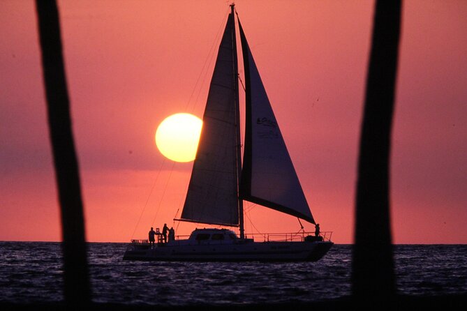 Sunset Cocktail Cruise on our Sailing Catamaran - No Guaranteed Commentary Along the Shore