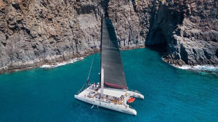 Tenerife: Catamaran Cruise with Brunch and Unlimited Drinks - Heading west past Las Galletas and Punta Rasca