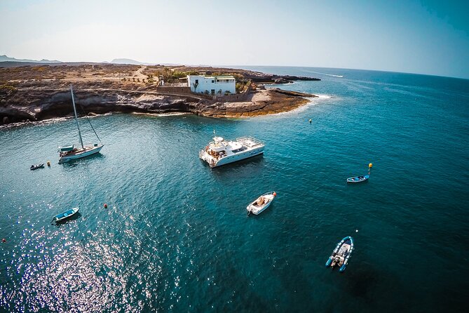 Tenerife Sunset Catamaran tour with transfer - Food and Drinks included. - The Swim Stop and Sea Spray