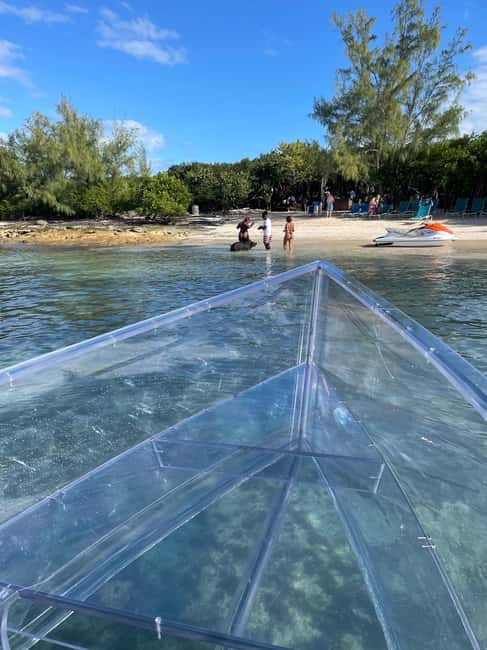 The Clear Boat Experience Bahamas drinks and snacks included - The sea garden stop and the underwater promise