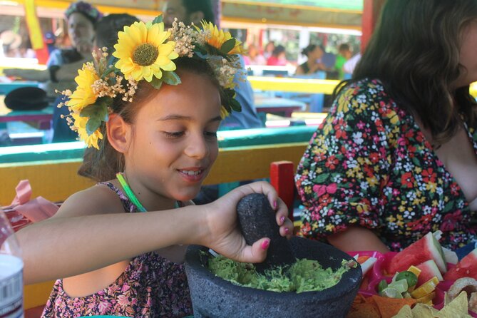 Xochimilco & Mexican Party with Guacamole & Unlimited Drinks - The guacamole contest gives the ride its shape